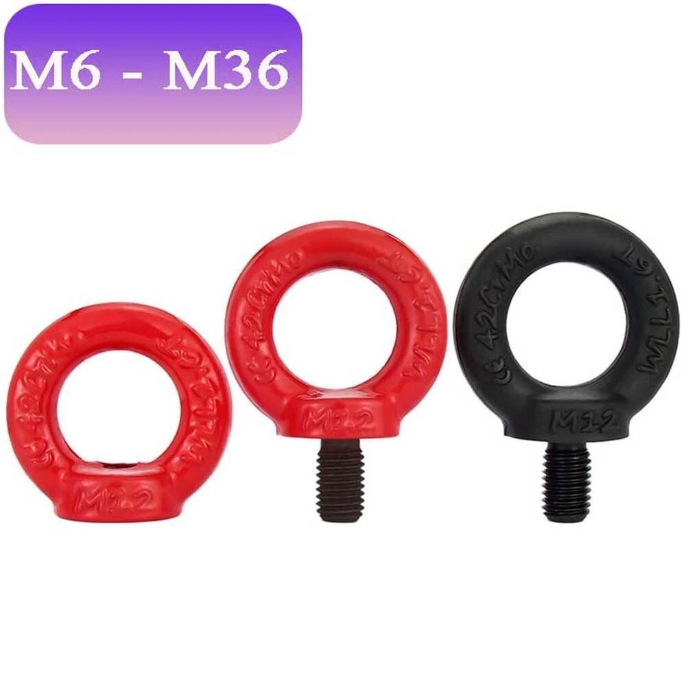 DIN 580 Lifting Eye Bolts & Nuts — G80 & 12.9 Manganese Steel, M6–M36 - HomeDIYer