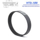 HTD 5M Timing Belt Closed Loop — 520–910mm Perimeter, 10/15/20/25/30/35mm Width