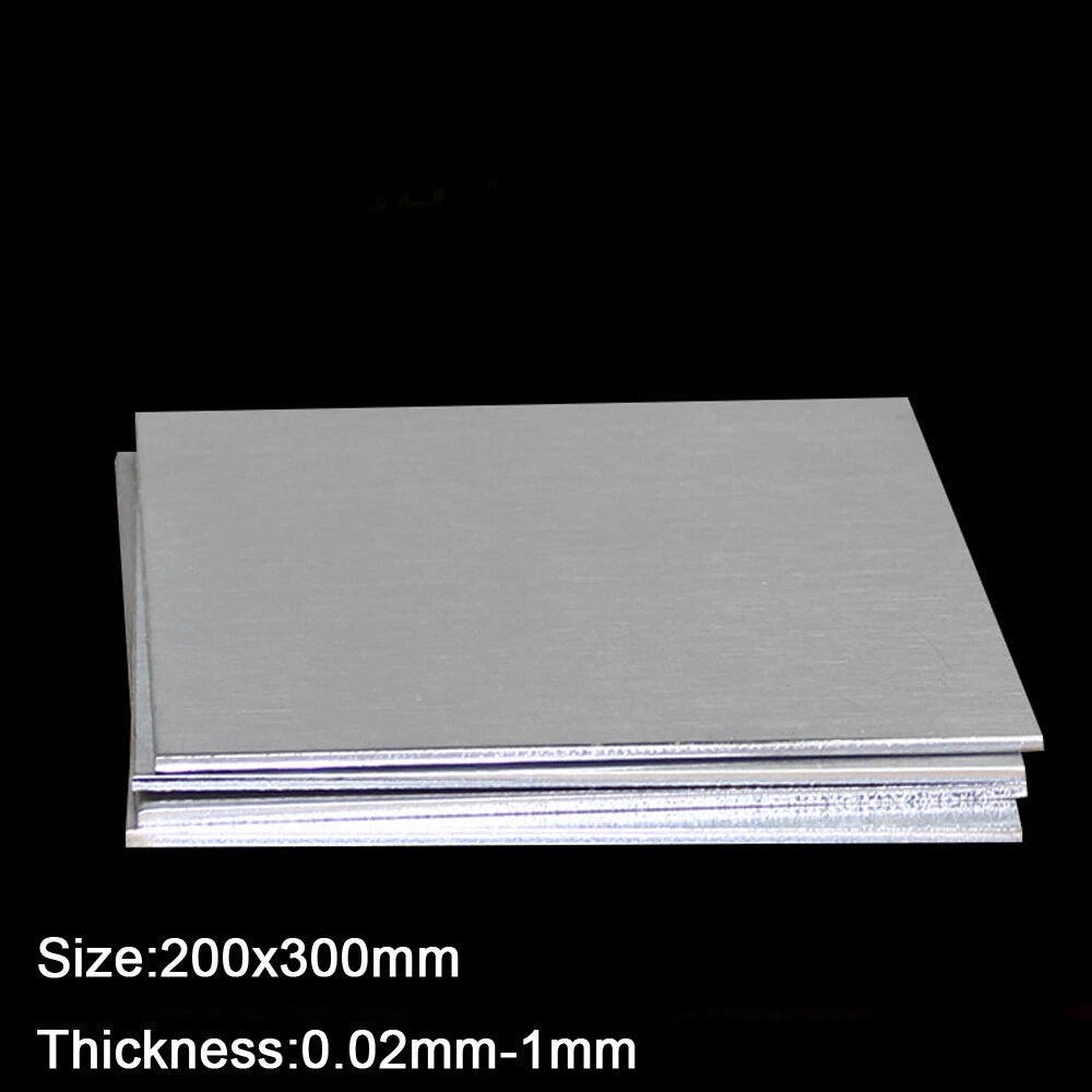 304 Stainless Steel Thin Plate Sheet 200x300mm Thick 0.02/0.03/0.04mm-1mm