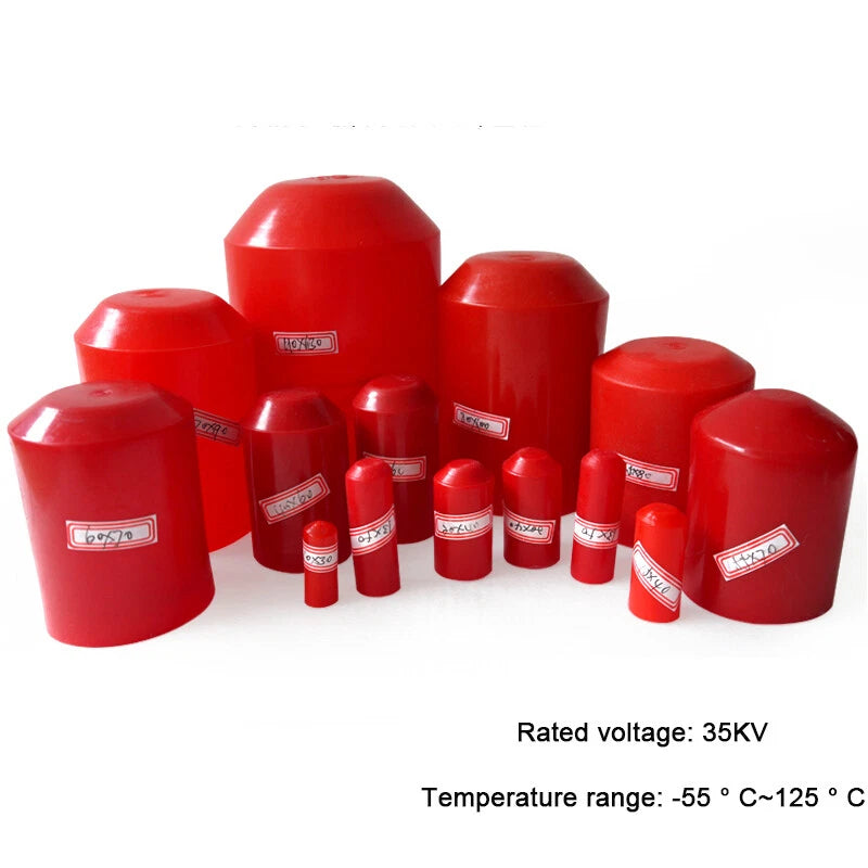 Glue-Lined Heat Shrink End Caps 8mm–110mm 2:1 Red — Waterproof Wire Termination
