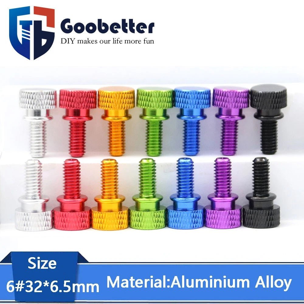 632 x 6.5mm High‑Type Knurled Thumb Screws – Aluminum Alloy Hand Grip Knob Bolts for PC Cases - HomeDIYer