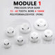 Module 1 Spur Gear POM Plastic 15-40 Tooth with Hub Bore 4-16mm Precision White