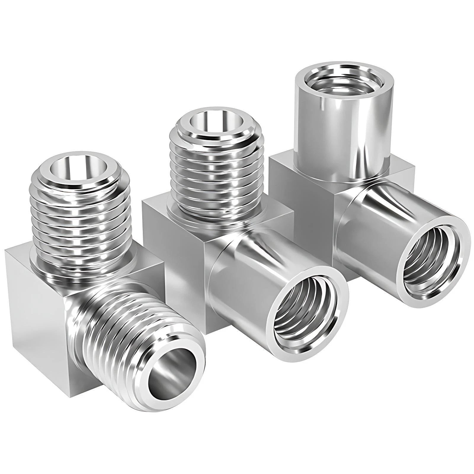 90° Stainless Steel Threaded Elbow Pipe Fitting — BSP, NPT & Metric