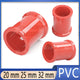 PVC Straight Pipe Coupling — Red Socket Fitting 20mm, 25mm & 32mm