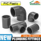 PVC Plumbing Fittings 45° Elbow-Straight-Tee Pipe Connector Solvent Weld