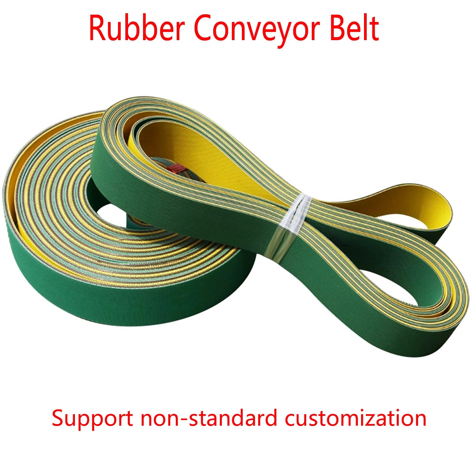 Rubber Drive Flat Belts for Mask Machine & Motor Conveyor — Custom Size, Pack of 6