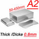 Stainless Steel Sheet Bright Polish 0.8mm Thick Many Size Grade A2 304 L50-450mm