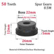 0.5M Spur Gears Steel Pinion Gears 50-58T Metal Spur Transmission Gear 45 Steel