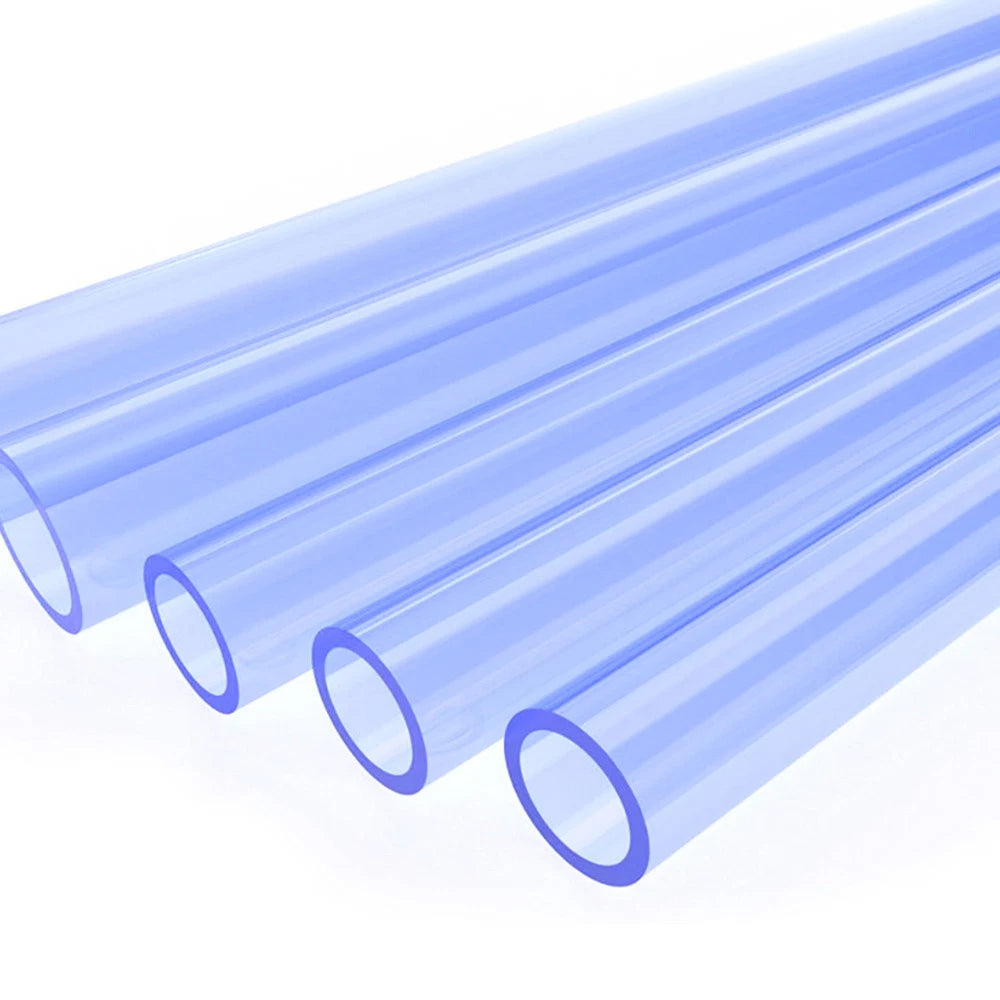 Clear Blue PVC-U Round Tube Pipe | Solvent Weld | 20–110mm OD | 500mm Length