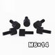 M6x14 Aluminium Anodised Black Bolts Knurled Flat Head Thumb Screws PC Case