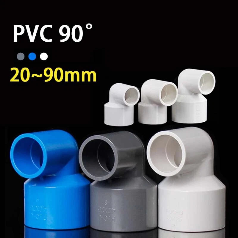 90° Elbow Pipe Reducing Connector PVC Fittings Adaptor 20 25 32 40-90mm