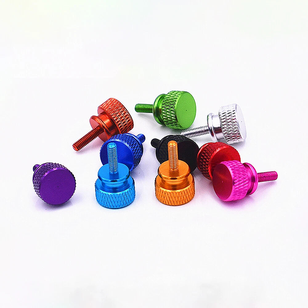 Set Screws M3 *10mm Aluminium Knurled Thumb Screw Flat Thumb Screws Computer DIY