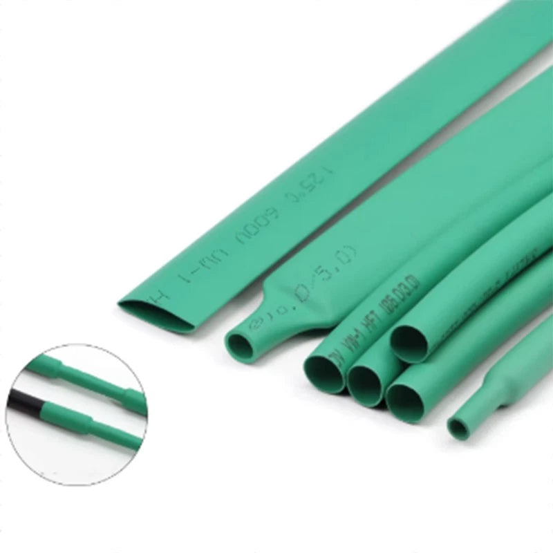 Green Heat Shrink Tubing 2:1 Ratio | 0.6mm–80mm | Electrical Cable Sleeving