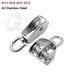 Lifting Rope Pulley Swivel Hanging Wire Towing Wheel Heavy Duty Stainless Steel
