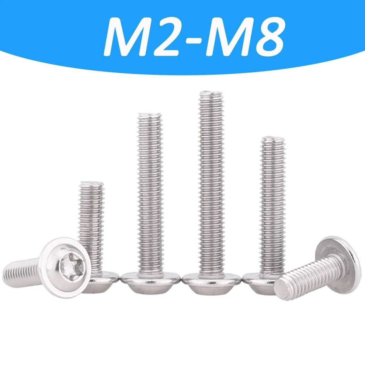 Torx Flanged Button Head Screws — 18 - 8 Stainless Steel, ISO 7380 - 2, M2 to M8 - HomeDIYer