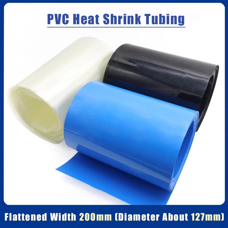 PVC Heat Shrink Tubing 200mm Width – Battery Pack Sleeve & Insulation Protection