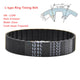 L-Type Timing Belt – 25mm Wide, Black Rubber, 9.525mm Pitch (86L–1200L)