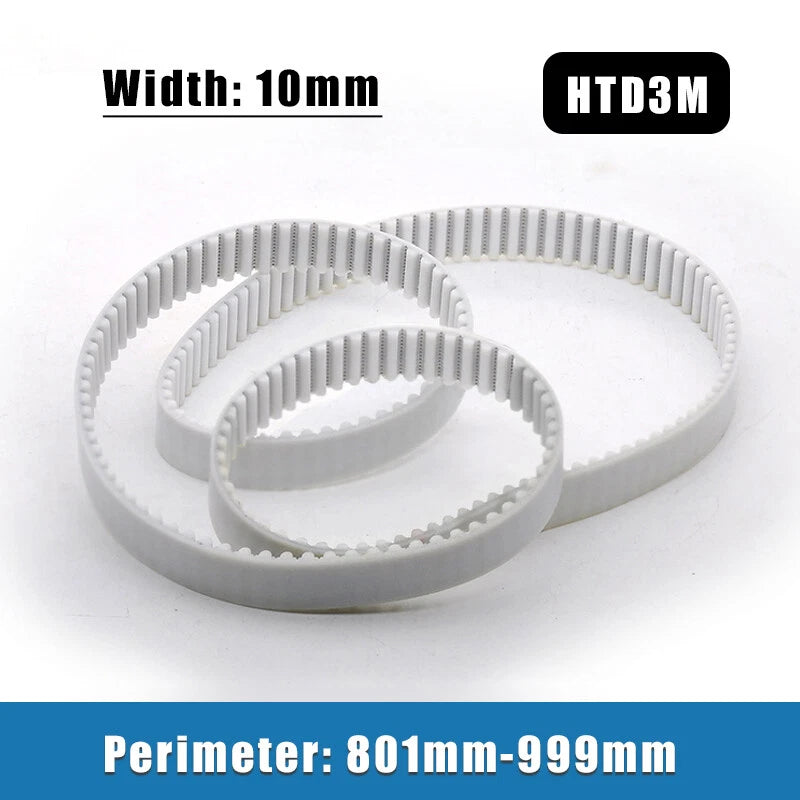 HTD3M Closed Loop Timing Belt 801–999mm | PU Steel Wire Reinforced | 10mm Width