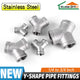 Stainless Steel 304 Female Thread 3-Way Y-Connector Pipe Fitting