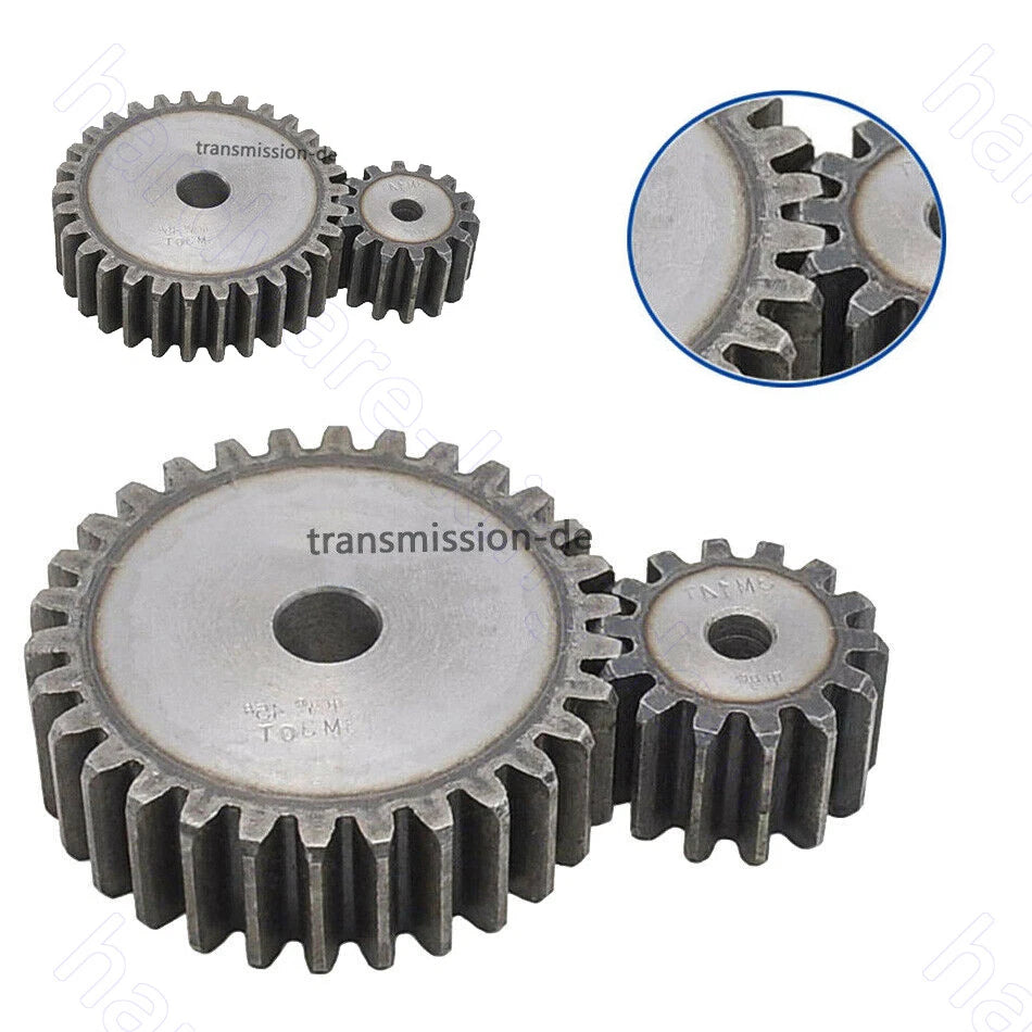 Mod 2/2.5/3/4/5 Spur Gear 10T-63T 45# Steel Pinion Gear Metal Gear Thick 20-40mm