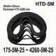 HTD-5M Closed Loop Timing Belt 25mm Wide — Perimeter 175mm to 4260mm
