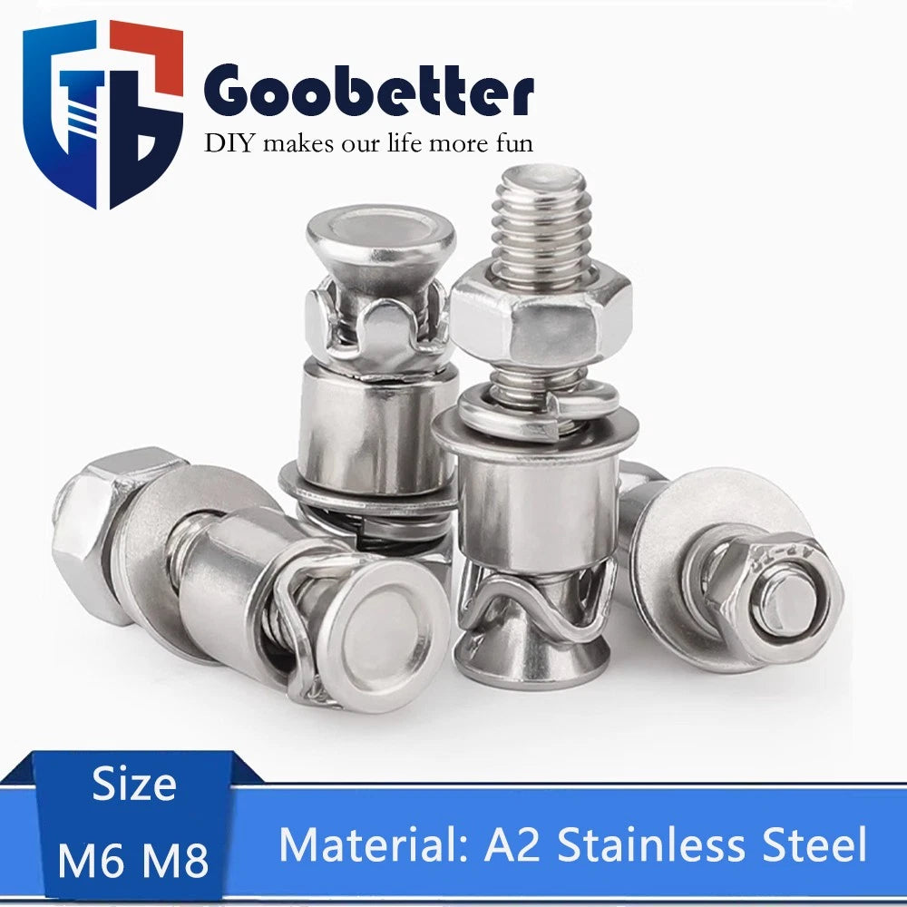 M6 M8 Stainless Steel Expansion Bolts for Marble & Concrete — 304 / 201 SS, 20–40mm