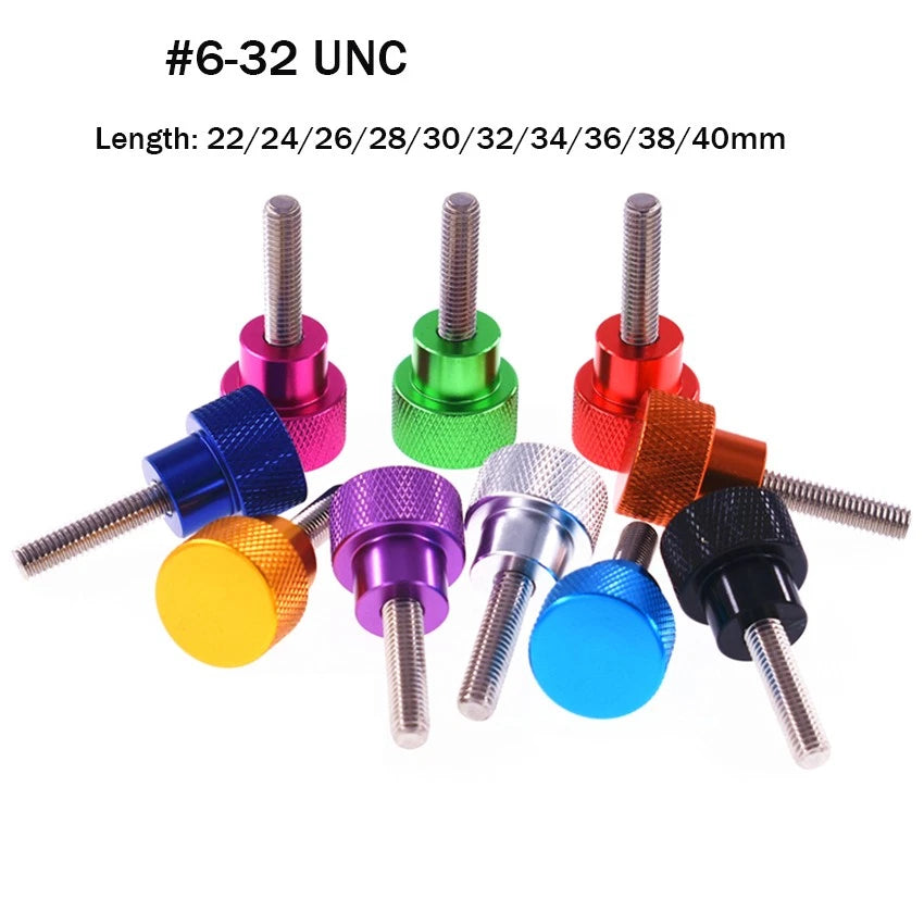 #6-32 Knurled Thumb Screws – Aluminum Camera Tripod Shoulder Bolt Hand Grip Knob