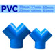 Blue PVC Pipe Fittings Y-Shape Wye Connector Adapter Solvent Weld ID 20mm - 63mm