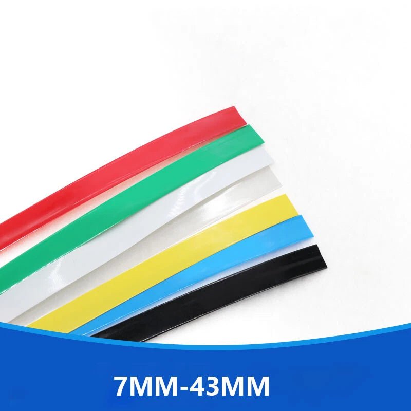 PVC Heat Shrink Tubing 7mm–43mm | Battery Wrap & Wire Insulation | Multiple Colors - HomeDIYer