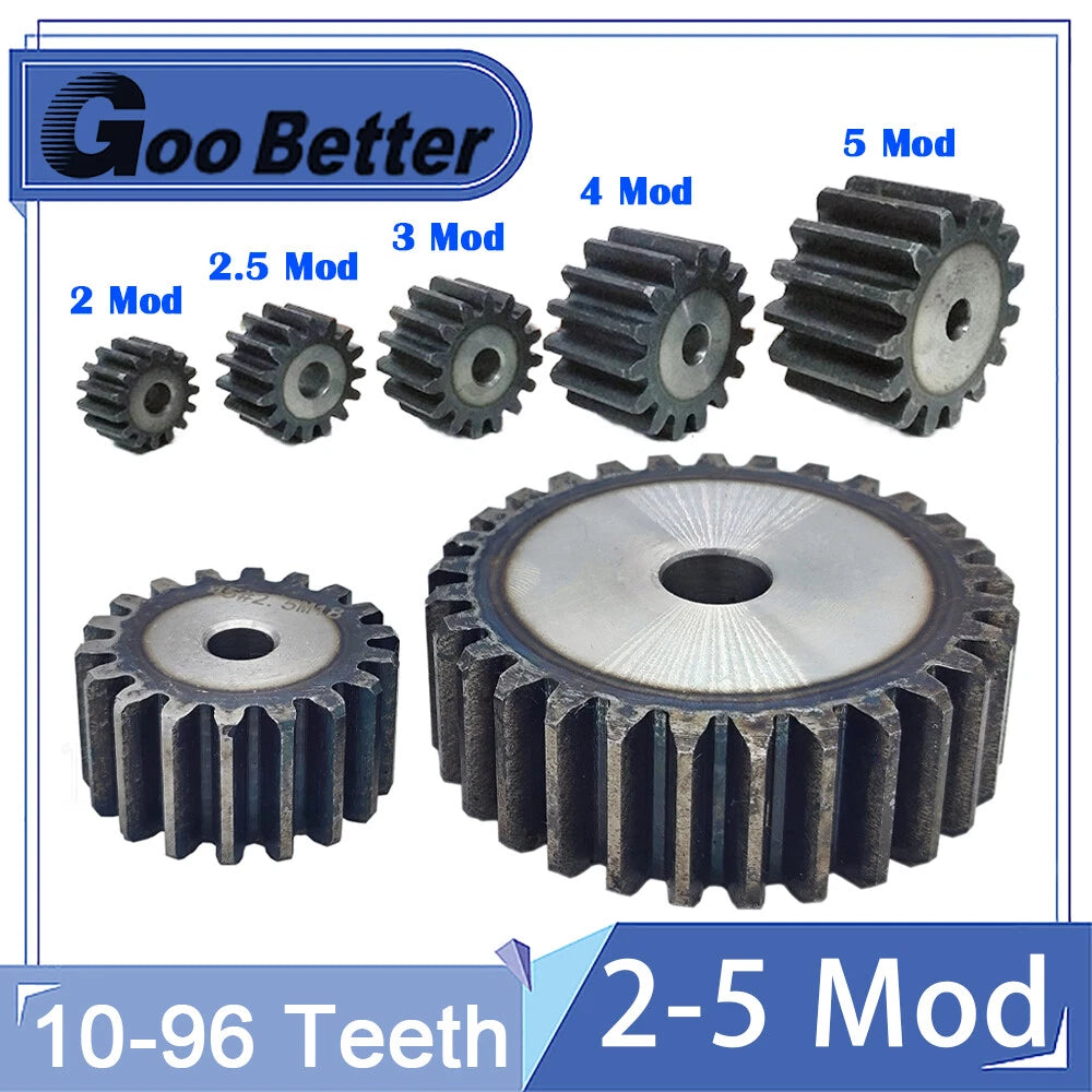 2M/2.5M/3M/4M/5M 10-96T Spur Gear Transmission Motor Gears (Harden by Quenching)