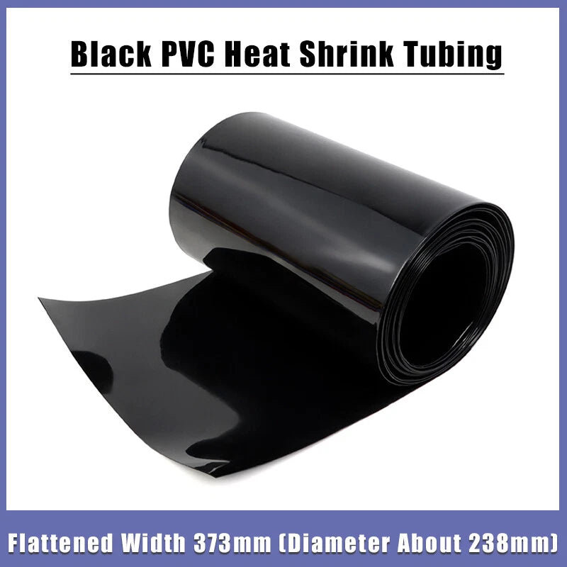 373mm Flat Width Black PVC Heat Shrink Tube for Battery Pack Wrap
