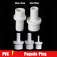 20mm 25mm White Pagoda PVC Pipe Connector Fittings Adapter To Hose OD 5mm-20mm