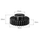 Mod 1.5 Steel Spur Gear 24 Tooth Bore 10mm-15mm Transmission Pinion with Keyslot