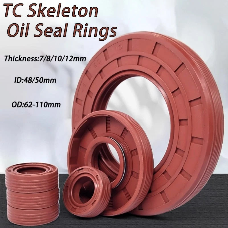 TC Double-Lip FKM Oil Seal — Rotary Shaft Sealing Ring, ID 48mm–50mm