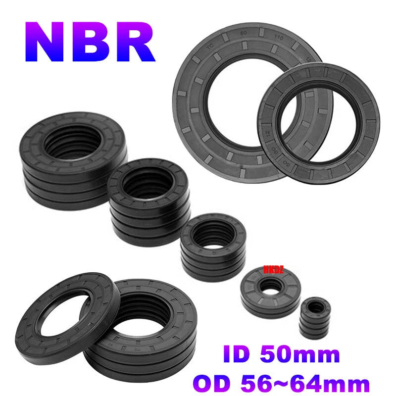 TC Oil Seal 50mm ID | NBR Double Lip Rotary Shaft Seal | OD 56–64mm