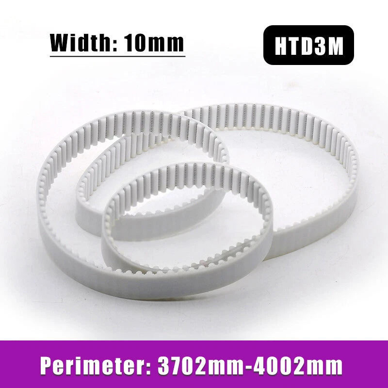 HTD3M Timing Belt – PU Steel Wire Reinforced, 10mm Wide, Perimeter 3702–4002mm