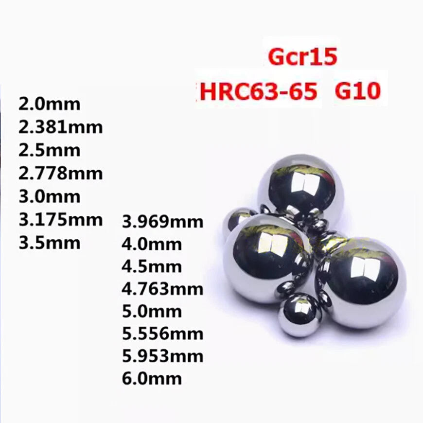 Precision Gcr15 Steel Ball Bearing G10 HRC63 Replacement Bearings 0.8mm to 9mm