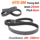 HTD-8M Timing Belt 25mm Wide Closed Loop — 288mm to 3480mm for CNC, 3D Printer & Pulley Drives