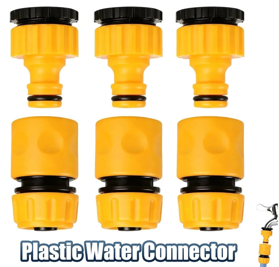 1/2/3/4/5 Sets Universal Plastic Water Connector 1/2" 3/4" Hose Plumbing Fitting