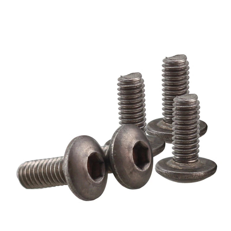 Titanium Alloy Button Head Hex Drive Screws M2 M2.5 M3 M4