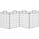 4-Pack Decorative Garden Fence Panels 44in Steel Vine Pattern Tool-Free Assembly Pet-Safe Black