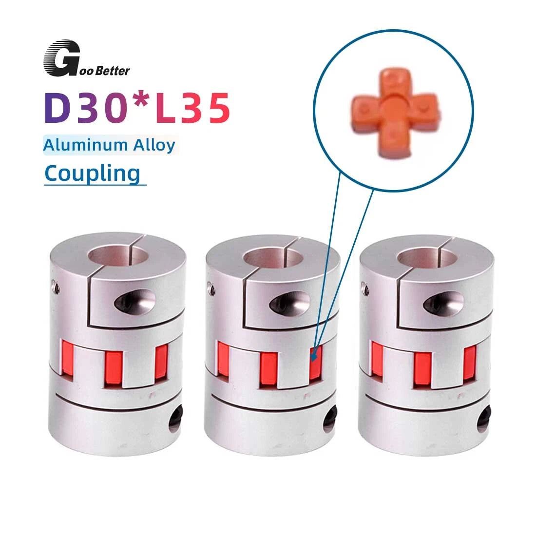 Shaft Coupler D30 X L35 Flexible Plum Coupling CNC Stepper Motor for 3D Printer