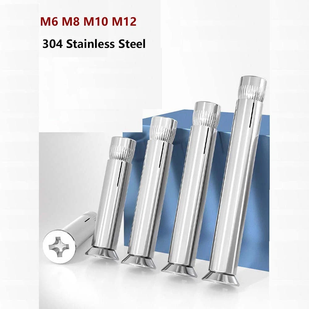 Stainless Steel Countersunk Head Sleeve Anchor Expansion Bolts — M6 M8 M10 M12 | 304 & 201