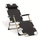 Foldable Black Recliner for Camping Beach Outdoor