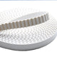 Open-End Timing Belt PU White — L / H / XL / MXL Type, 6–30mm Wide, Cut to Length 1–10M