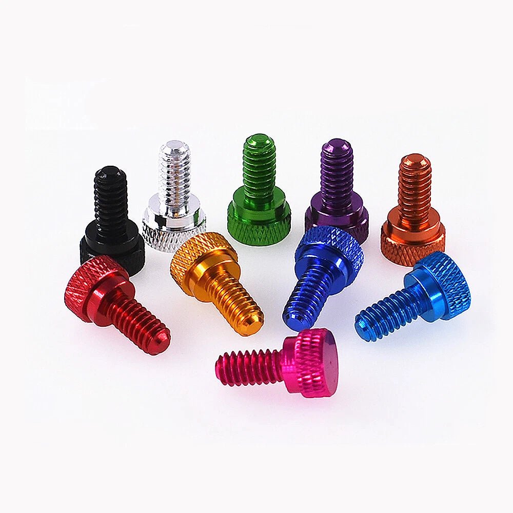 1/4 - 20 Flat Knurled Thumb Screws — Aluminum | 10 Colors | 12.7mm 1/2 Inch - HomeDIYer