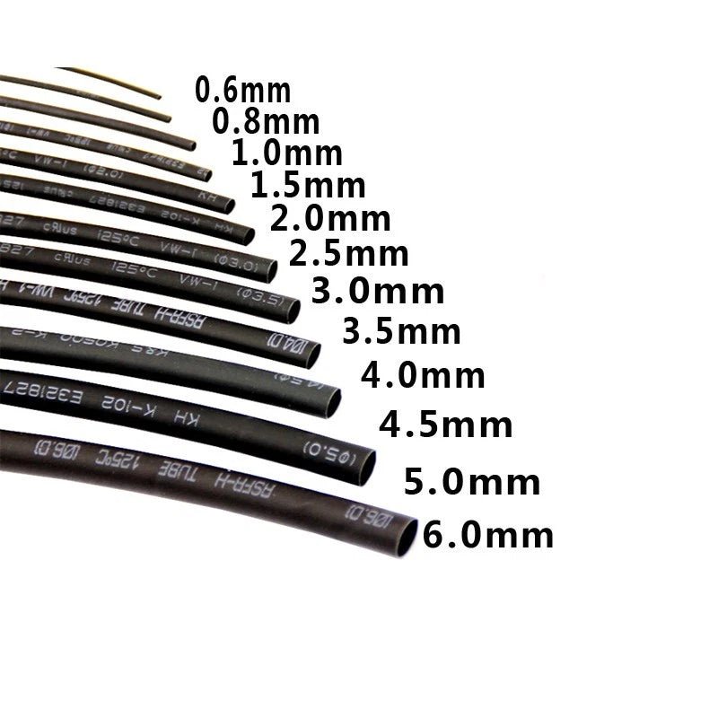 Heat Shrink Tubing – Dia. 1mm to 50mm, Wire Sleeve for Electrical & DIY Projects - HomeDIYer