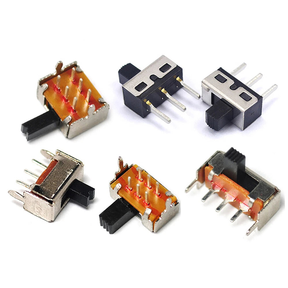 Miniature Slide Switch — SS SK MSK MSS Series, 2–8 Pin, Single/Double Row, PCB Mount