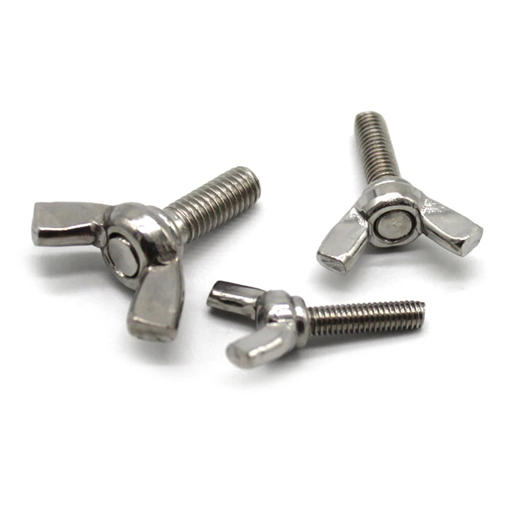 Butterfly Wing Bolts Screws Thumb Screws M4 M5 M6 Length 16mm Stainless Steel A2