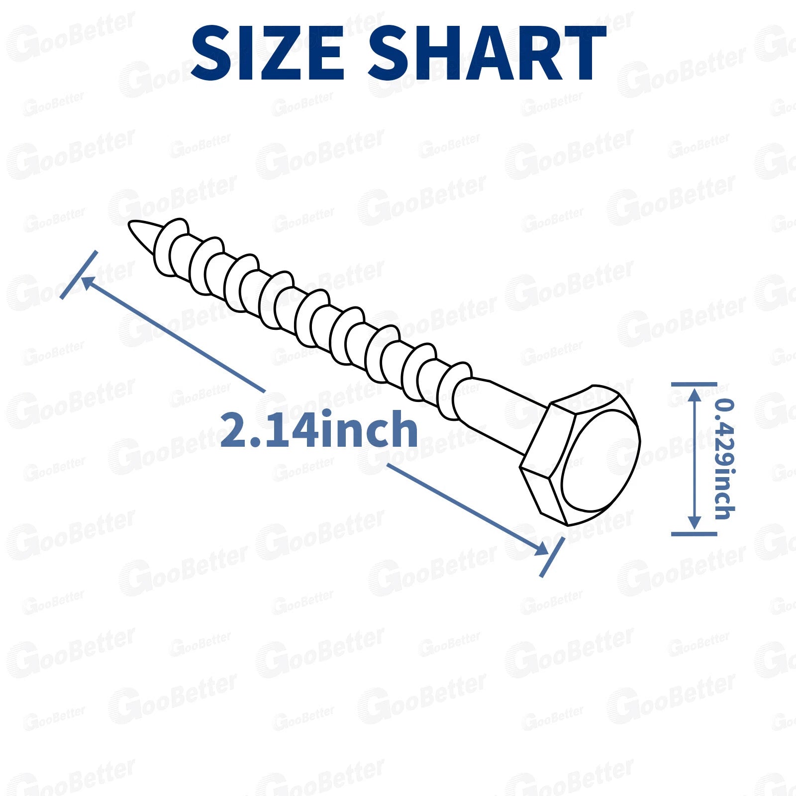 70PCS Hex Head 1/4-20x2" Lag Bolts Stainless Steel Wood Screws Hex Head Screws